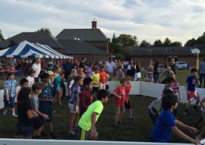 Lothrop gaga ball pit in action.