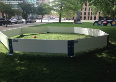 Outdoor Octopit USA gaga ball pit setup.